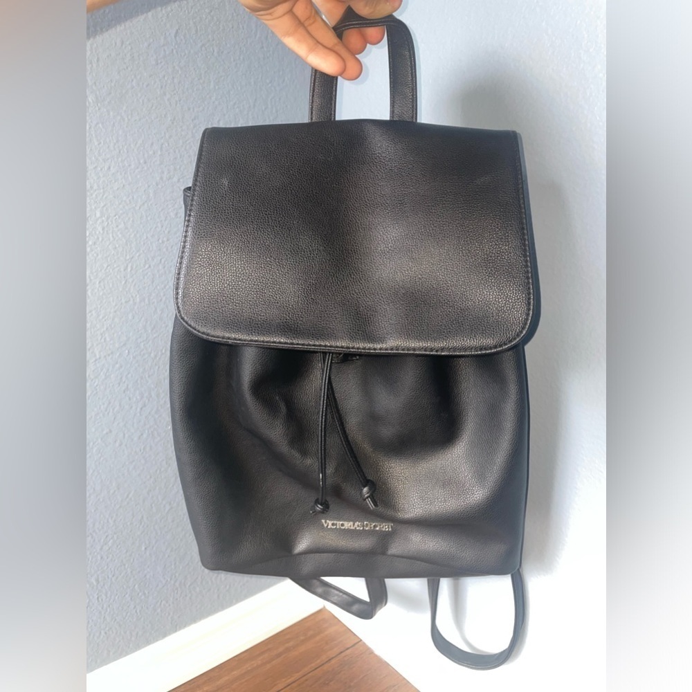 Black backpack drawstring backpack travel bag gym… - image 13